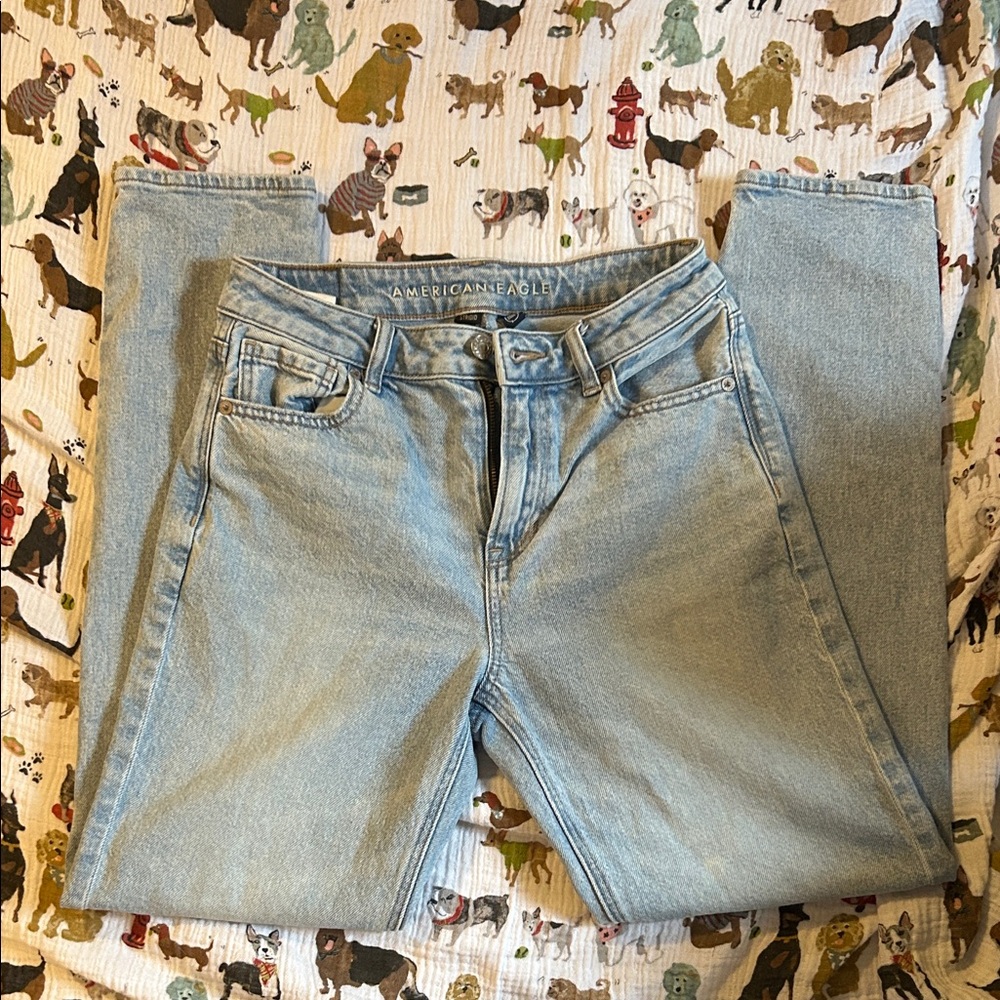 American Eagle Light Wash “Mom Jeans”